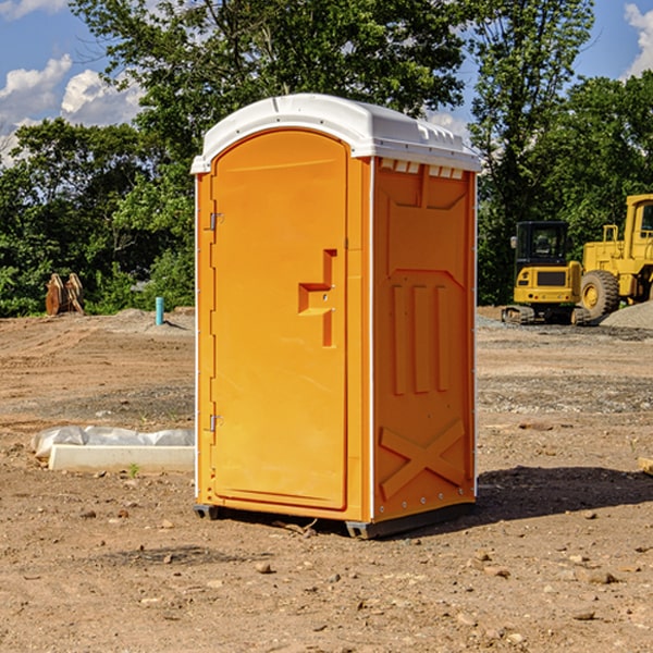 how often are the portable toilets cleaned and serviced during a rental period in Shelby